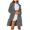Gray, variant on Lovskoo 2024 Womens Winter Coats Faux Fur Jacket Thick Warm Fall Open Front Long Sleeve Casual Mid Length Jacket Claret