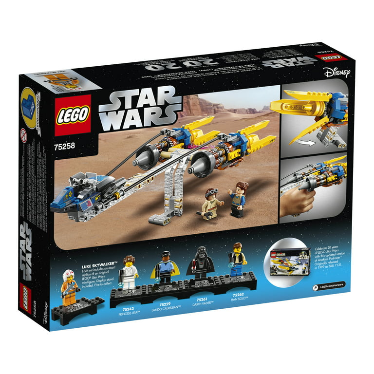 job brevpapir fugtighed LEGO Star Wars 20th Anniversary Edition Anakin's Podracer Vehicle Building  Set 75258 - Walmart.com