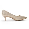 thumbnail image 4 of Dream Pairs Women's Low Heel D'Orsay Pointed Toe Pump Shoes Wedding Party Shoes, 4 of 7