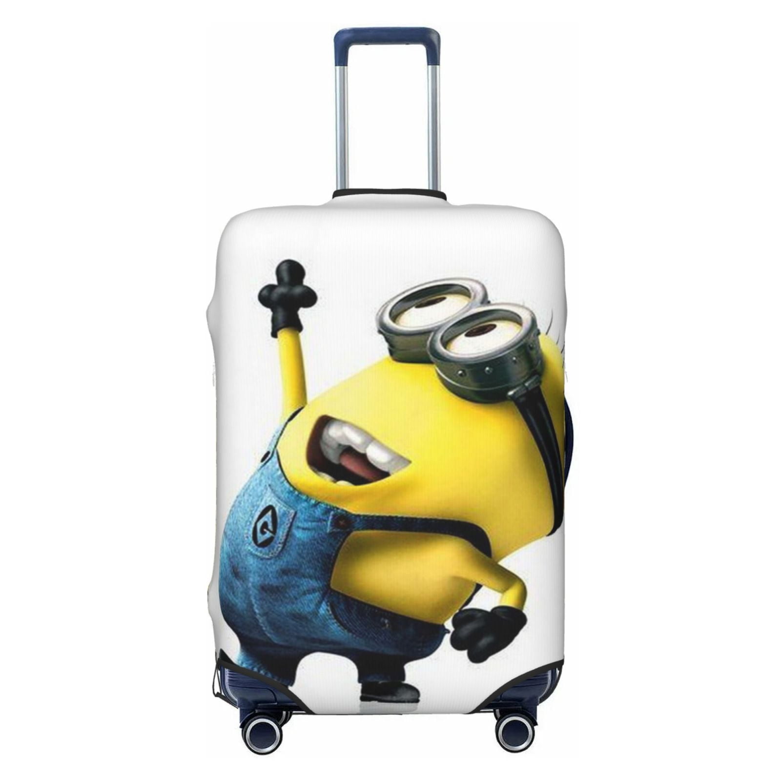 Cute Anime Cartoon Minions Travel Suitcase Protective Cover Trunk Case Washable Elastic Luggage Cover Fits X-Large Suitcase Protector Baggage With Concealed Zipper Gifts