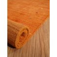 thumbnail image 4 of Rugsotic Carpets Hand Knotted Wool Area Rug 2'6''x10' Orange Contemporary Runner Indoor Rug for Living Room, Bedroom Antimicrobial L00102, 4 of 4