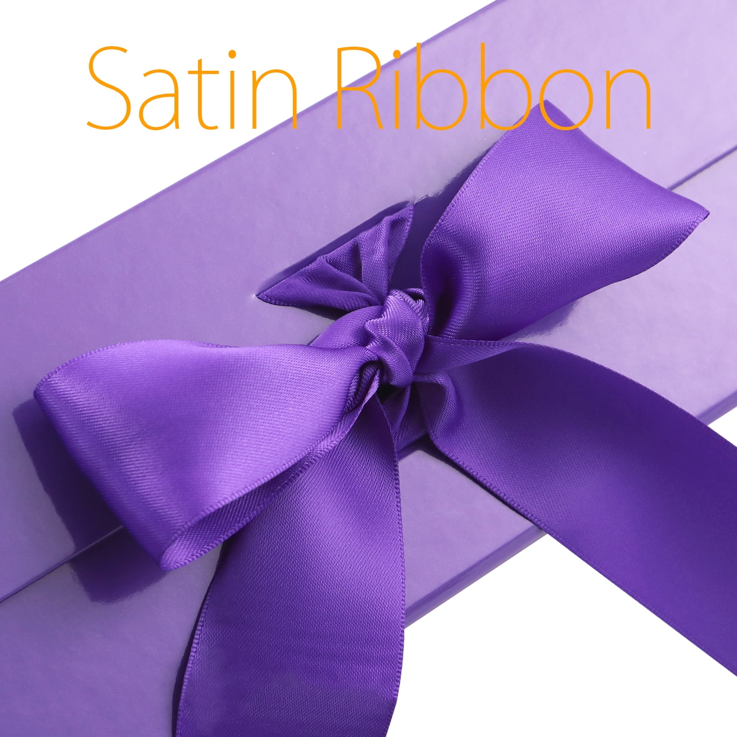 PKSMART XL Heavy Duty Large Purple Gift Box with Ribbon and PKSMART XL Heavy Duty Large Purple Gift Box with Ribbon and