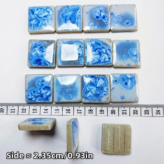 100g/3.5oz Porcelain Mosaic Tiles 5mm/0.2in Thickness Irregular Size Polygon/Ovoid/Round/Square Ceramic Tile DIY Mosaic Tile