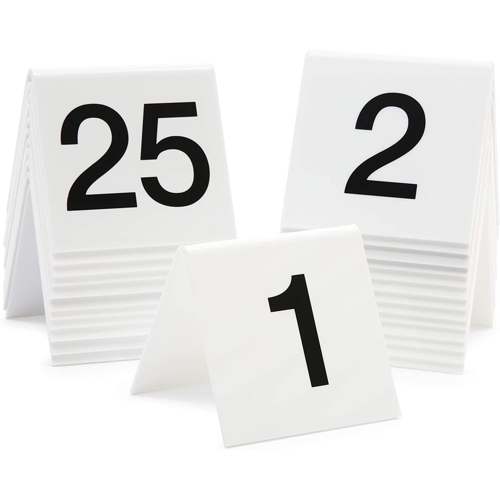 Wedding Event Party Table Number Plastic Place Cards 1-50 Double sided 