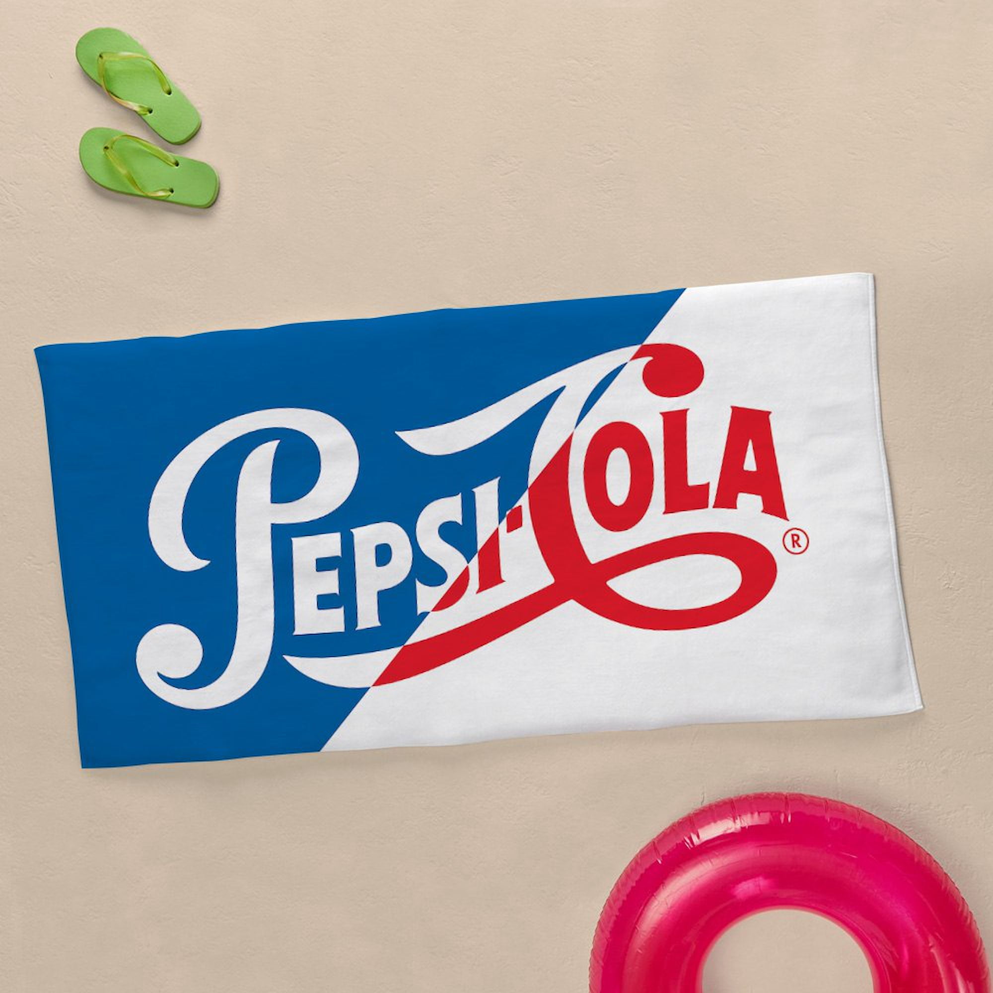 CafePress - Vintage Pepsi Split - Large Beach Towel, Soft 30"x60" Towel with Unique Design