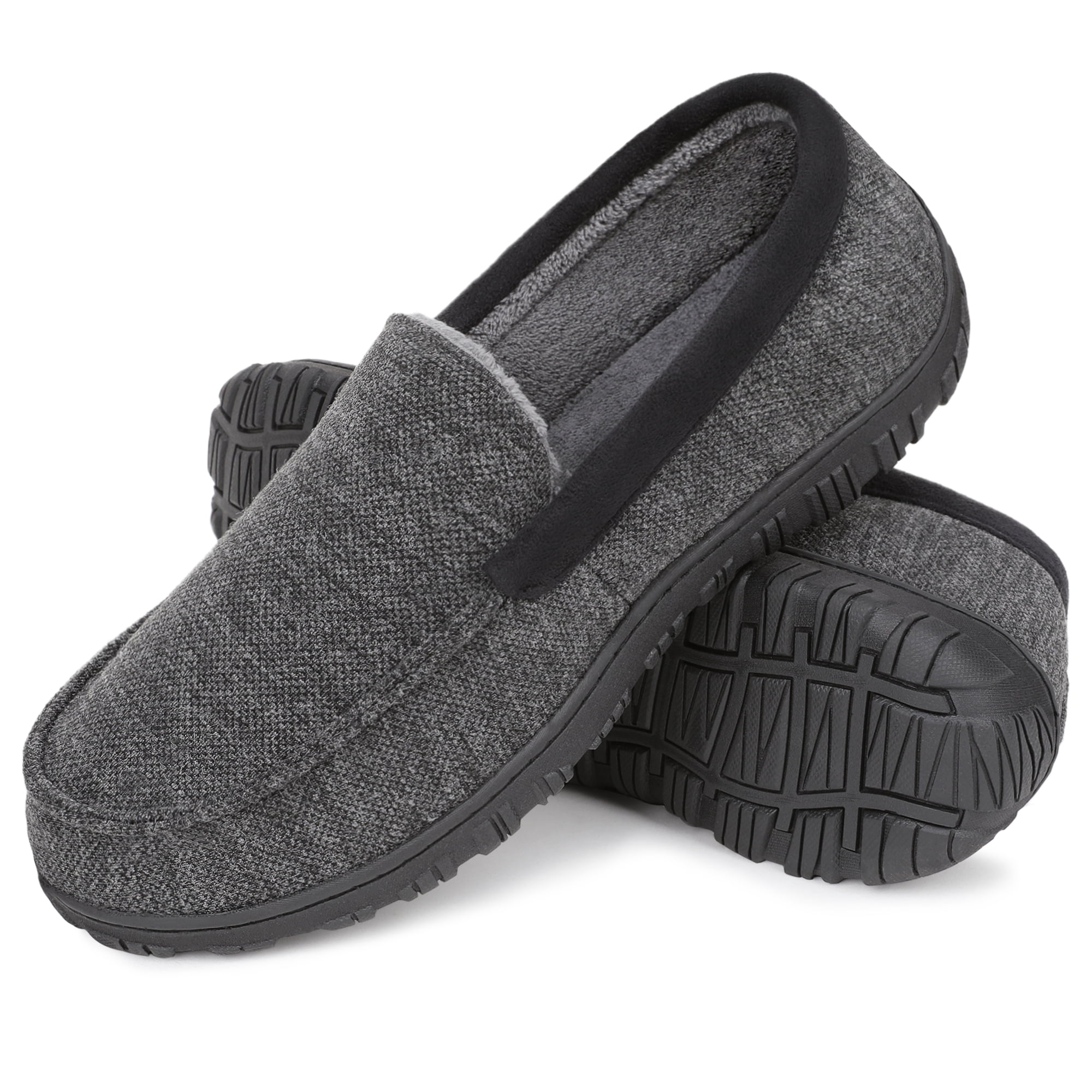 HOMEHOT Mens Slippers Moccasin Memory Foam House Shoes Adult Size 11 ...