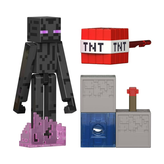 Minecraft Enderman Action Figure & Accessory Set, 3.25-inch Scale Collectible Toy & Building Piece