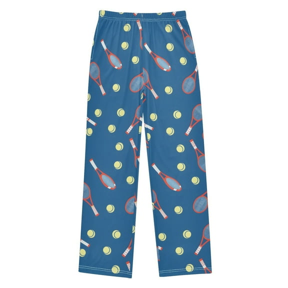 joogoo Tennis Racket Balls Pajama Pants Pj Bottoms Sleepwear Lounge L