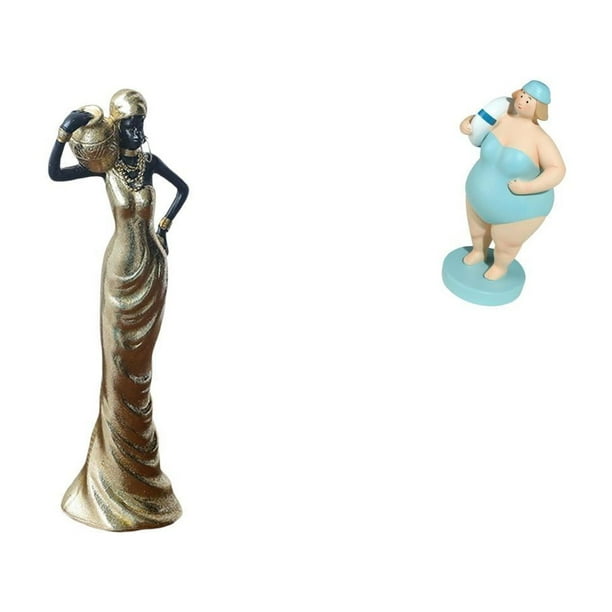 Figura de escritorio,Figuritas africanas,artesanías,artículos de escritorio coleccionables,Estatua de dama tribal,pieza de arte para decoración del hogar,Figura de dama en traje de