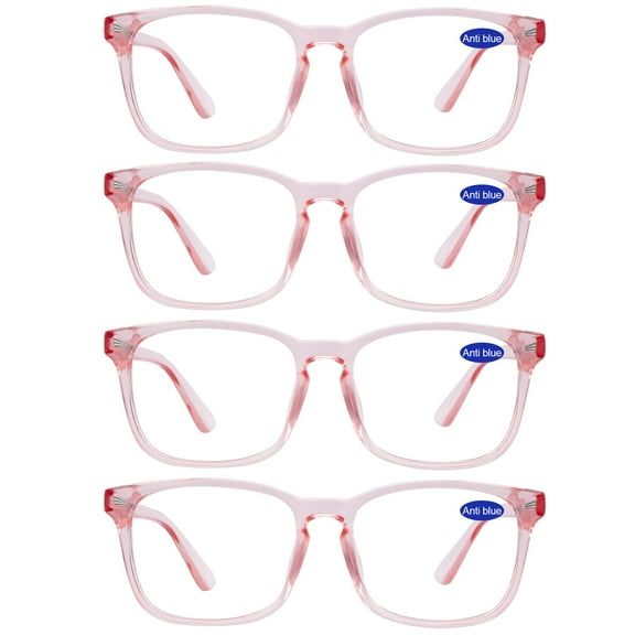 4 Packs Blue Light Blocking Reading Glasses 1.75 Women Large Pink Readers 1.0 1.25 1.5 1.75  2.0 2.25 2.5 2.75 3.0 3.5 4.0 5.0 6.0 by WEMOOTANTS