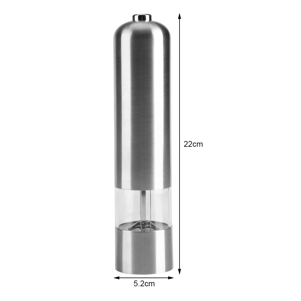 Premium Stainless Steel Salt and Pepper Grinder Set With Stand Tall Salt A4D3