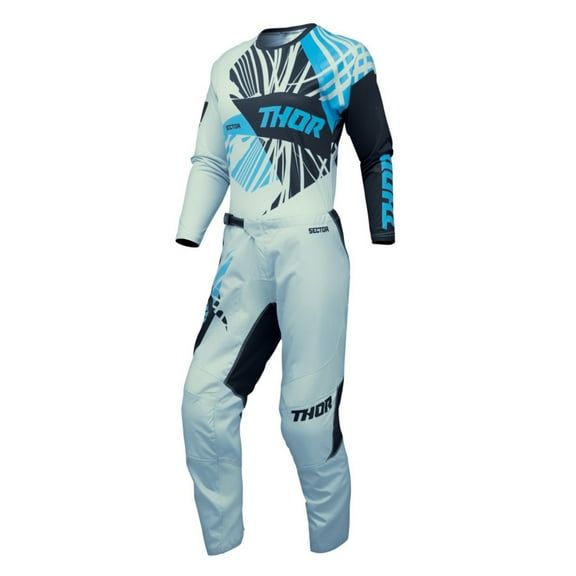 Thor 2024 Womens Sector Split Motocross Offroad Jersey Pant Combo Blue/Black (X-Small,3/4)