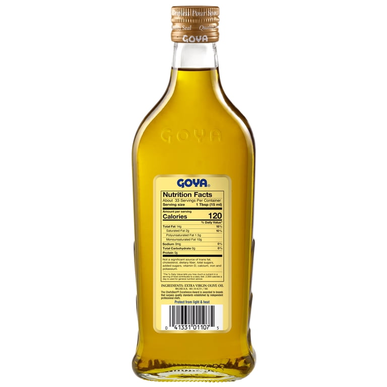 Goya, Extra Virgin Olive Oil, 17 fl oz, First Cold Press - Walmart.com