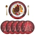 thumbnail image 5 of Ryvnso Christmas Tree with Star Round Plate Mats Dining Table Placemat Set of 4 for Holiday Decoration, 5 of 7