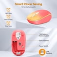 thumbnail image 6 of Wireless Mouse, 2.4G Quiet Computer Mouse with USB Receiver, 4 Buttons Portable Cordless Mice for Chromebook, Laptop, PC, Mac, 800/1200/1600 DPI, 6 of 8