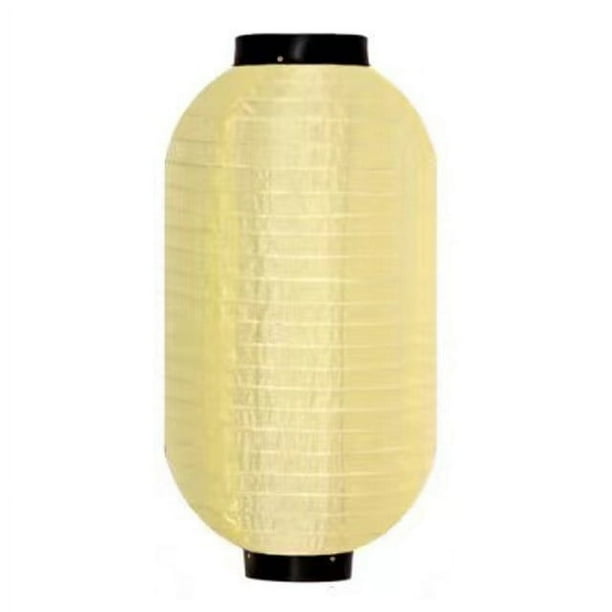 Nvzi 2 linternas japonesas para exteriores, decoración para fiestas japonesas, decoración de farolillos,farolillos colgantes japoneses, hierro, 6 pulgadas, amarillo claro