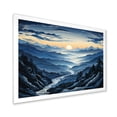 thumbnail image 2 of Designart "Whispers of Winter Blue and White Majesty II" Landscapes Framed Wall Art Decor - Country Blue Mountains Entryway Framed Wall Art Print, 2 of 6