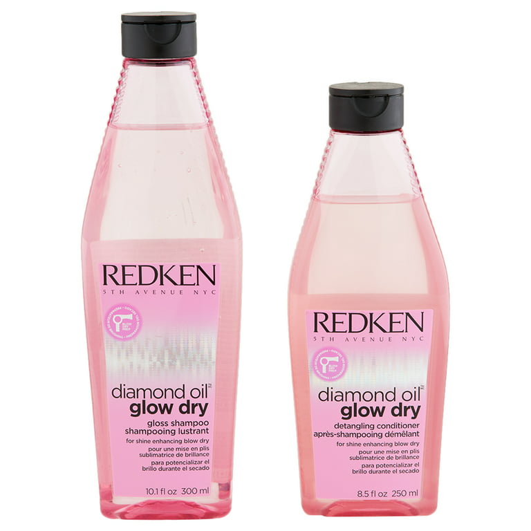 Redken Diamond Oil Glow Dry Gloss Shampoo 10.1 & Conditioner 8.5 oz Walmart.com