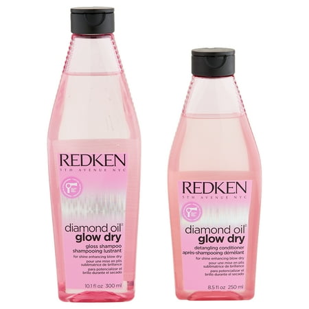 Redken Diamond Oil Glow Dry Gloss Shampoo 10.1 oz & Conditioner 8.5 oz