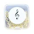 thumbnail image 1 of Flmtop 10 Pcs/set Pinces à Papier Colorées Lisses Forme de Symbole Musical Durables Résistantes à la Rouille pour Table, 1 of 1