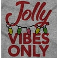 thumbnail image 2 of Christmas Lights Jolly Vibes Only Plus Size Crewneck Graphic Tee Shirt Brisco Brands 4X, 2 of 4