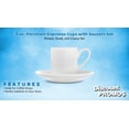 thumbnail image 2 of 10 Espresso Cups with Saucers Set, 3 oz. - Practical, Porcelain, Coffee Shops - White, 2 of 5