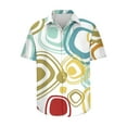 thumbnail image 2 of EQWLJWE Gym Shirts Men Novelty Geometric Printed Short Sleeve Button Down Valentine/New Year Beach Party Casual Shirts for Outdoor Activities, 2 of 5