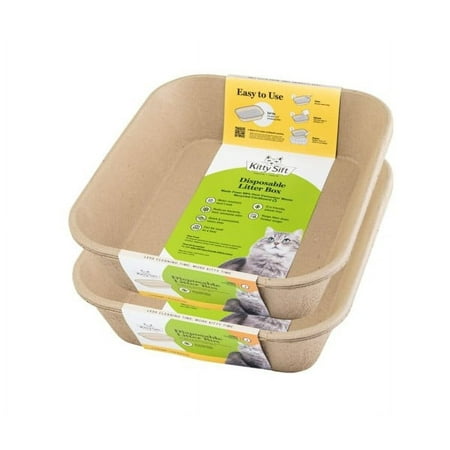 UPC: 0850029734109 | Kitty Sift Disposable Litter Box Jumbo for Cats (Pack of 6)