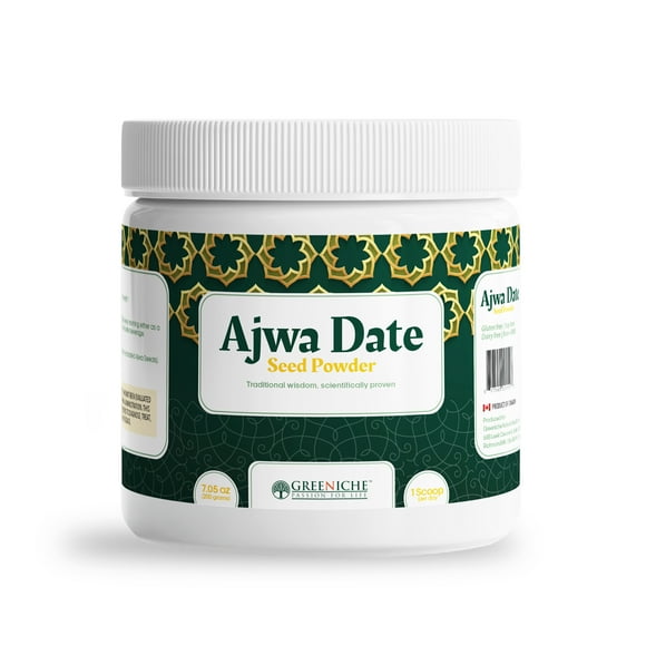 Greeniche Natural | Halal Ajwa Date Seed Powder | 100 Grams | Ajwa Seeds Powder | Seed Powder Ensuring The Full Array Of Health Benefits | Pure and Organic Energy Powder for Everyday Consumption