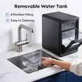 thumbnail image 4 of Simzlife Nugget Ice Maker Countertop, 44 lbs/24H, Soft Chewable Sonic-Style Pebble Ice machine, One-Touch Self-Cleaning, Stainless Steel Black, 4 of 13