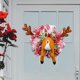thumbnail image 4 of Puerta delantera redonda para porche, corona de cuernos de Navidad, guirnalda de pared , guirnalda para exteriores, decoración de BLESIY corona colgante, 4 of 6