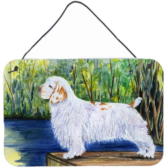 Clumber Spaniel Indoor Aluminium Metal Wall Or Door Hanging Prints