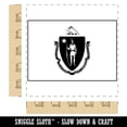 thumbnail image 2 of Massachusetts State Flag Square Rubber Stamp Stamping Scrapbooking Crafting - Large 2.75in, 2 of 7