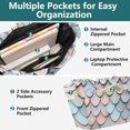 thumbnail image 3 of FORMRS Tote Bag for Women Quilted Large Capacity Travel Work Carry On Shoulder Handbag, Blue Shimmering Pattern, 3 of 7