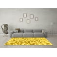 thumbnail image 3 of Ahgly Company Indoor Square Abstract Yellow Modern Area Rugs, 7' Square, 3 of 4