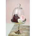 thumbnail image 3 of Glass Pedestal W/Cloche 10in. Silv/Clr 10in. Tall With The Glass Cover, 3 of 4