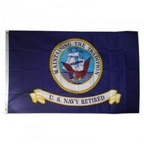 United States Navy Flag 3x5 ft USN Veteran Vet Retired Active Duty Military 100D