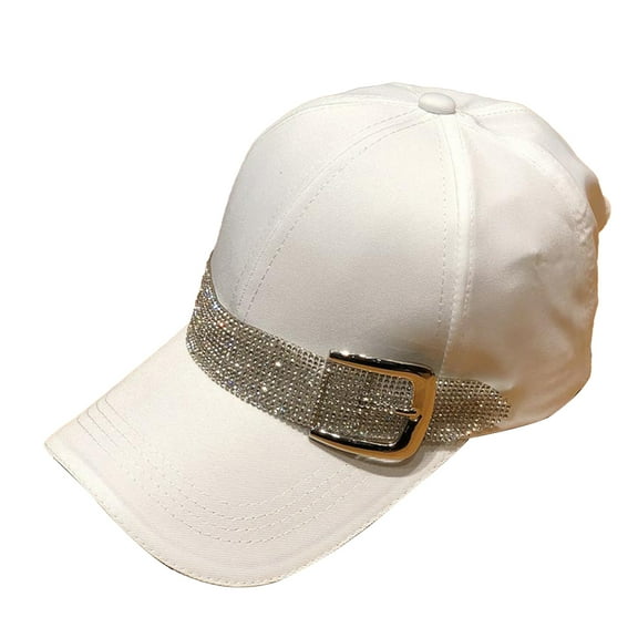 Women Baseball Hat Long Brim Round Top Breathable Decorative Sunscreen Contrast Color Hip Hop Women Peaked Hat Headwear