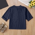 thumbnail image 3 of snilers Girls Henley Shirts V Neck Button Pocket Short Sleeve Solid Color Summer Top Casual Stylish Basic Tees for 5-14 Years, 3 of 4