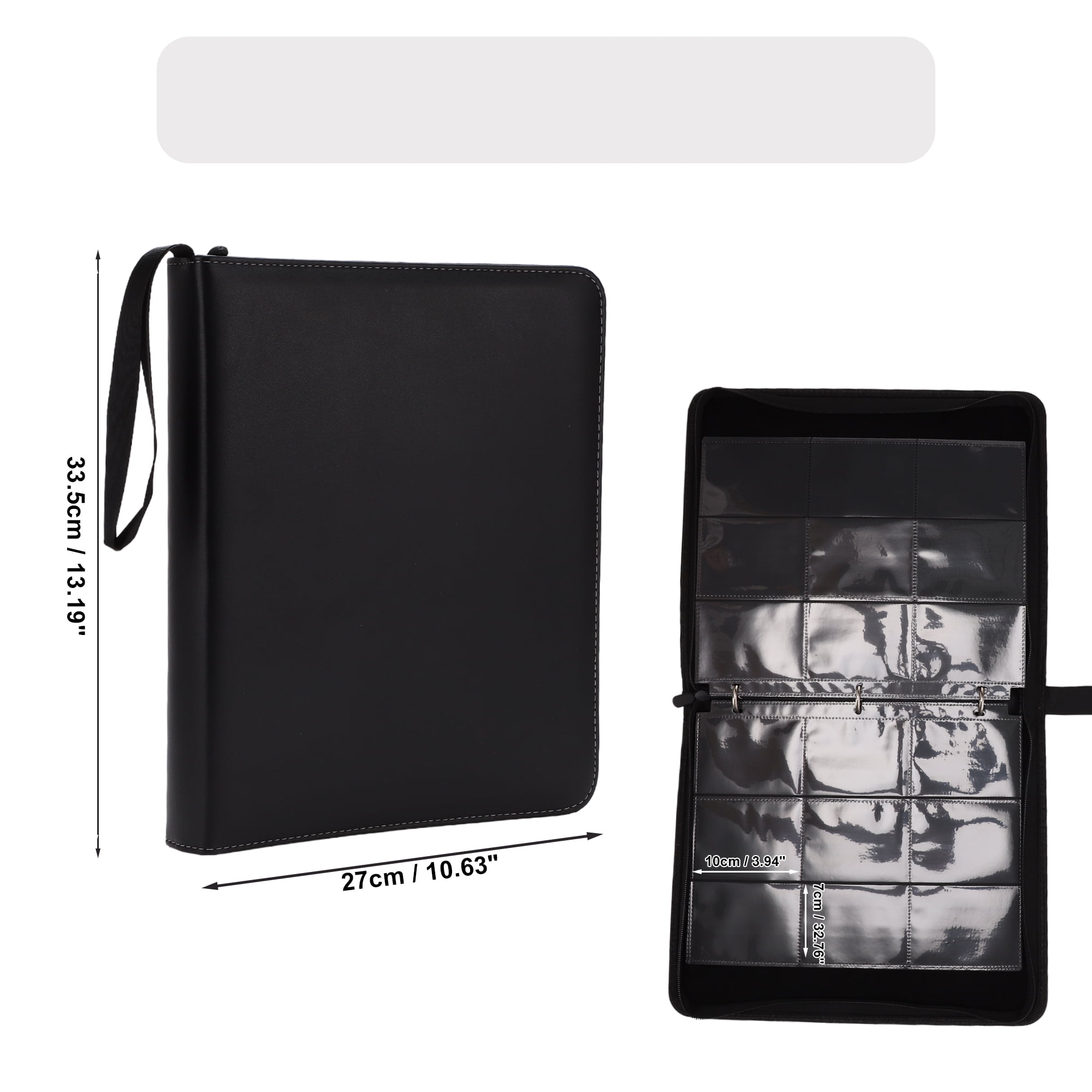 Unique Bargains 9 Pockets Card Binder 720 Sleeves Trading Card Zipper Album Holder