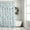 Triangle, variant on Dahlia Shower Curtain, Shower Curtain Lining, 12 Hooks, 2 in 1 PEVA Plastic Shower Curtain for Bathroom Decoration 72W X 72H Inches, White and Black Gray Cornflower