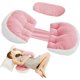 thumbnail image 1 of Almohada De Embarazo para Dormir, Almohada De Maternidad Bub De Lujo De Piel Sintética, Almohada Bub De Bebé con Bolsa De Lavandería - Soporte para Espalda, Piernas, Vientre, Caderas,Rosado, 1 of 7
