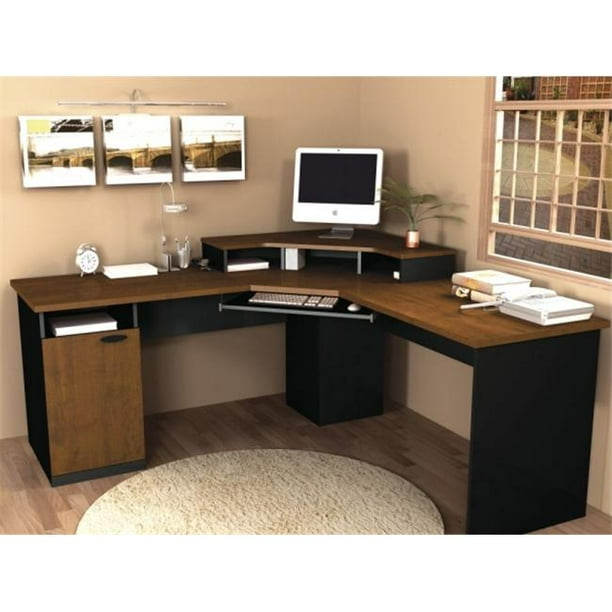 Bestar 69430 63 Hampton Corner Workstation In Tuscany Brown