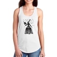 thumbnail image 1 of Black Rabbit Racerback Tank Women -Fab Funky Designs, Female x-Small, 1 of 4