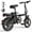 Black Rear-seat, variant on 14 Inch Folding Electric Bike, 500W Peak Motor 432Wh Hidden Anti-Theft Battery, 20MPH Speed 35 Miles Range, Adult Mini Ebike with Rear Basket for Commuting Shopping UL2849