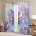 thumbnail image 2 of Castle Fairy Abstract Dreamy Butterfly Black Out Curtains for Girls Women Teens,Floral Flower Rose Curtains Pack Of 2 (42X63 Each),Romantic Gradient Bedroom Curtains,Microfiber Bedroom Decor, 2 of 6