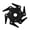 Black, variant on String Trimmer Head with Serrated Steel Blades for Weeding and Brush Cutting