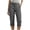 Dark Gray, variant on Women's Casual Straight Leg Cargo Pants Button Front Summer Comfort Daily Wear Pants for Women Casual