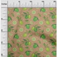 thumbnail image 1 of oneOone Polyester Lycra Dark Beige Fabric Lemon Vegetable Craft Projects Decor Fabric Printed By The Yard 56 Inch Wide, 1 of 4