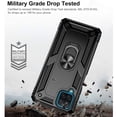 thumbnail image 4 of TJS for Samsung Galaxy A42 5G Phone Case, with Tempered Glass Screen Protector, Impact Resistant Metal Ring Magnetic Support Kickstand Cover for Galaxy A42 5G (Teal), 4 of 7